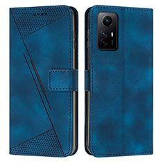 Custodia Portafoglio In Pelle Cover con Supporto Y07X per Xiaomi Redmi Note 12S Blu