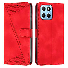 Custodia Portafoglio In Pelle Cover con Supporto Y08X per Huawei Honor 70 Lite 5G Rosso