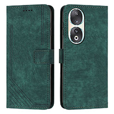 Custodia Portafoglio In Pelle Cover con Supporto Y08X per Huawei Honor 90 5G Verde