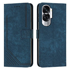 Custodia Portafoglio In Pelle Cover con Supporto Y08X per Huawei Honor 90 Lite 5G Blu