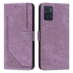 Custodia Portafoglio In Pelle Cover con Supporto Y08X per Motorola Moto E22i Viola