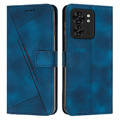 Custodia Portafoglio In Pelle Cover con Supporto Y08X per Motorola Moto Edge (2023) 5G Blu