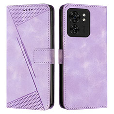 Custodia Portafoglio In Pelle Cover con Supporto Y08X per Motorola Moto Edge (2023) 5G Viola