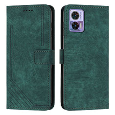 Custodia Portafoglio In Pelle Cover con Supporto Y08X per Motorola Moto Edge 30 Lite 5G Verde