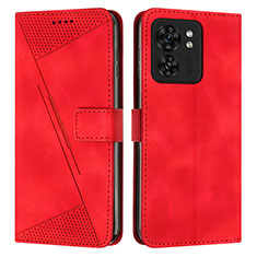 Custodia Portafoglio In Pelle Cover con Supporto Y08X per Motorola Moto Edge 40 5G Rosso