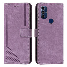 Custodia Portafoglio In Pelle Cover con Supporto Y08X per Motorola Moto G Play Gen 2 Viola