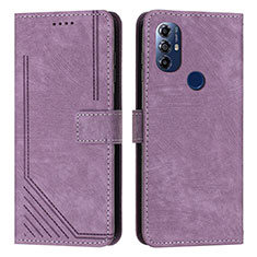 Custodia Portafoglio In Pelle Cover con Supporto Y08X per Motorola Moto G Power (2022) Viola