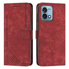 Custodia Portafoglio In Pelle Cover con Supporto Y08X per Motorola Moto G Stylus (2023) 5G Rosso