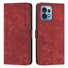 Custodia Portafoglio In Pelle Cover con Supporto Y08X per Motorola Moto X40 5G Rosso