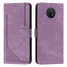 Custodia Portafoglio In Pelle Cover con Supporto Y08X per Nokia G10 Viola