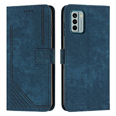 Custodia Portafoglio In Pelle Cover con Supporto Y08X per Nokia G22 Blu