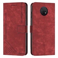 Custodia Portafoglio In Pelle Cover con Supporto Y08X per Nokia G30 Rosso