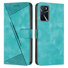 Custodia Portafoglio In Pelle Cover con Supporto Y08X per Oppo A16s Verde