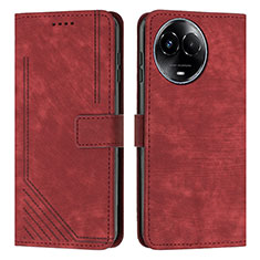 Custodia Portafoglio In Pelle Cover con Supporto Y08X per Realme V50s 5G Rosso