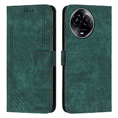 Custodia Portafoglio In Pelle Cover con Supporto Y08X per Realme V50s 5G Verde