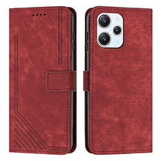 Custodia Portafoglio In Pelle Cover con Supporto Y08X per Xiaomi Redmi 12 4G Rosso