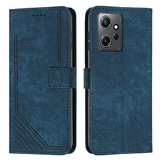 Custodia Portafoglio In Pelle Cover con Supporto Y08X per Xiaomi Redmi Note 12 4G Blu