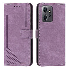 Custodia Portafoglio In Pelle Cover con Supporto Y08X per Xiaomi Redmi Note 12 4G Viola