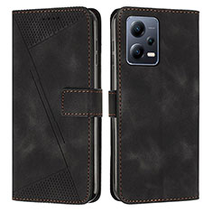 Custodia Portafoglio In Pelle Cover con Supporto Y08X per Xiaomi Redmi Note 12 Explorer Nero