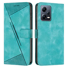 Custodia Portafoglio In Pelle Cover con Supporto Y08X per Xiaomi Redmi Note 12 Pro+ Plus 5G Verde