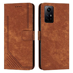 Custodia Portafoglio In Pelle Cover con Supporto Y08X per Xiaomi Redmi Note 12S Marrone