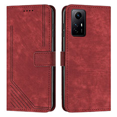 Custodia Portafoglio In Pelle Cover con Supporto Y08X per Xiaomi Redmi Note 12S Rosso