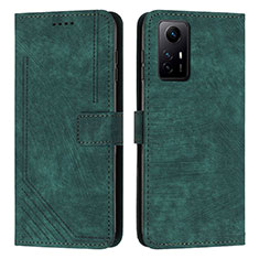 Custodia Portafoglio In Pelle Cover con Supporto Y08X per Xiaomi Redmi Note 12S Verde