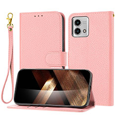 Custodia Portafoglio In Pelle Cover con Supporto Y09X per Motorola Moto G Stylus (2023) 5G Oro Rosa