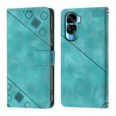 Custodia Portafoglio In Pelle Cover con Supporto YB1 per Huawei Honor 90 Lite 5G Verde