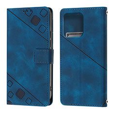 Custodia Portafoglio In Pelle Cover con Supporto YB1 per Motorola Moto Edge 40 Pro 5G Blu