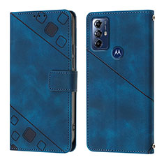 Custodia Portafoglio In Pelle Cover con Supporto YB1 per Motorola Moto G Play (2023) Blu