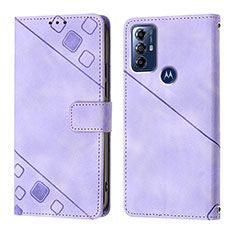 Custodia Portafoglio In Pelle Cover con Supporto YB1 per Motorola Moto G Play Gen 2 Viola