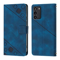 Custodia Portafoglio In Pelle Cover con Supporto YB1 per Nokia G100 Blu