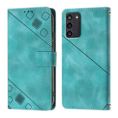 Custodia Portafoglio In Pelle Cover con Supporto YB1 per Nokia G100 Verde