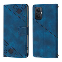 Custodia Portafoglio In Pelle Cover con Supporto YB1 per Oppo A96 5G Blu