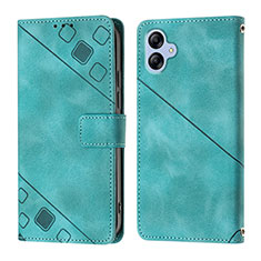 Custodia Portafoglio In Pelle Cover con Supporto YB1 per Samsung Galaxy A04E Verde