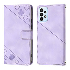 Custodia Portafoglio In Pelle Cover con Supporto YB1 per Samsung Galaxy A13 4G Viola