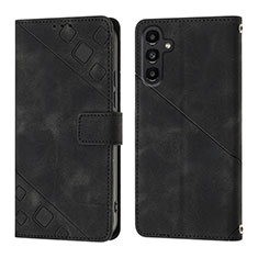 Custodia Portafoglio In Pelle Cover con Supporto YB1 per Samsung Galaxy M44 5G Nero