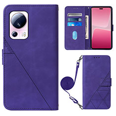 Custodia Portafoglio In Pelle Cover con Supporto YB1 per Xiaomi Civi 2 5G Viola