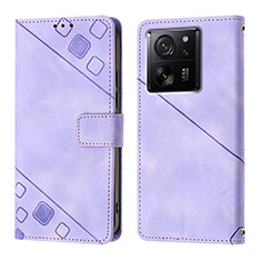 Custodia Portafoglio In Pelle Cover con Supporto YB1 per Xiaomi Mi 13T Pro 5G Viola