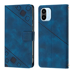 Custodia Portafoglio In Pelle Cover con Supporto YB1 per Xiaomi Redmi A1 Blu