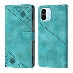 Custodia Portafoglio In Pelle Cover con Supporto YB1 per Xiaomi Redmi A2 Plus Verde