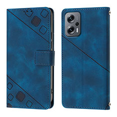 Custodia Portafoglio In Pelle Cover con Supporto YB1 per Xiaomi Redmi K50i 5G Blu