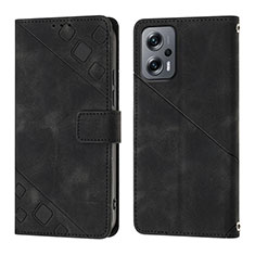 Custodia Portafoglio In Pelle Cover con Supporto YB1 per Xiaomi Redmi K50i 5G Nero