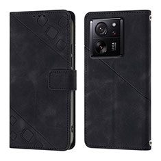 Custodia Portafoglio In Pelle Cover con Supporto YB1 per Xiaomi Redmi K60 Ultra 5G Nero