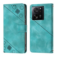 Custodia Portafoglio In Pelle Cover con Supporto YB1 per Xiaomi Redmi K60 Ultra 5G Verde