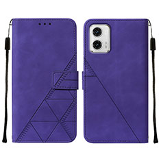 Custodia Portafoglio In Pelle Cover con Supporto YB2 per Motorola Moto G73 5G Viola