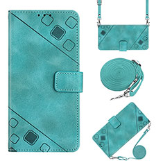 Custodia Portafoglio In Pelle Cover con Supporto YB2 per Nokia G100 Verde