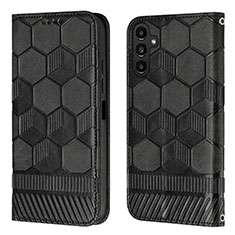 Custodia Portafoglio In Pelle Cover con Supporto YB2 per Samsung Galaxy A34 5G Nero