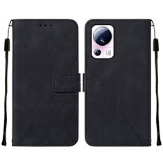 Custodia Portafoglio In Pelle Cover con Supporto YB2 per Xiaomi Civi 2 5G Nero